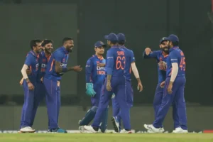 team india players celebrating a win