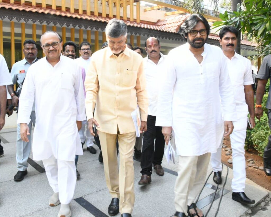 Chandra Babu and Pavan Kalyan going to the Pressmeet