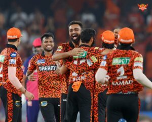 SRH player celebrating win over RR